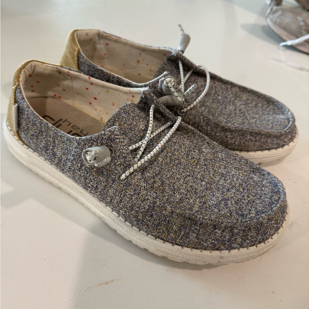 Hey Dude Textured Gray Slip-On Shoes